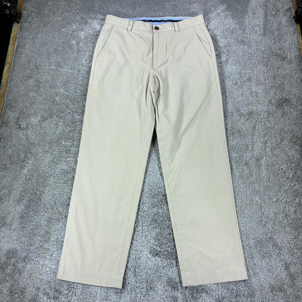 Brooks Brothers Clark Chinos Mens 32x30 Khaki Supima Cotton Straight Leg Pants